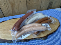 Wei&szlig;e Bratw&uuml;rste, Bauernw&uuml;rste, Wiener zum Erhitzen