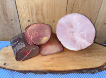 Roher Schinken und gekochter Schinken