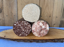 Hausmacher Leberwurst, Schwarzwurst und Schwartenmagen