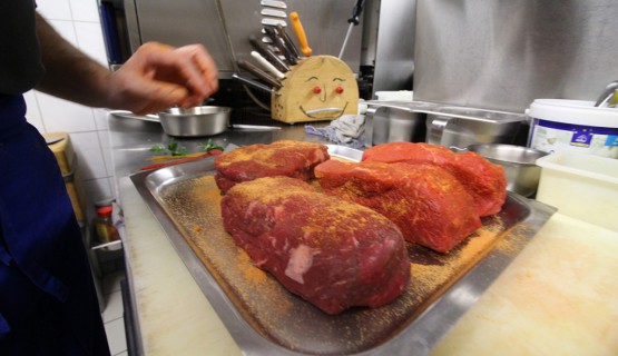 500gr. Steak bereit zum grillen.
