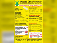Neue Wochenangebote bei Webers &Ouml;lm&uuml;hle &ndash; g&uuml;ltig ab 22.04.-02.05.2026