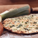 Flammenkuchen - Lauch und K&auml;se