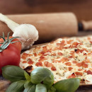 Flammenkuchen - Tomate und Mozzarella