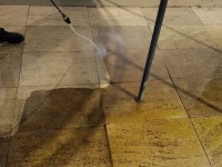 Fr&uuml;hjahrsputz - Terrassenplatten reinigen.