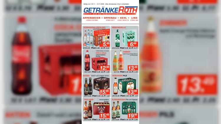 Gratisflaschen zum Wasser, Bier und Gl&uuml;hwein f&uuml;r kalte Abende: die November-Angebote bei Getr&auml;nke Roth