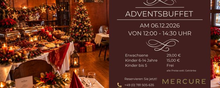Buffet am Adventssonntag im Mercure Hotel Offenburg