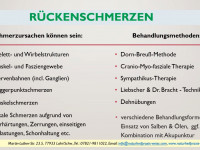 R&uuml;cken-, Nacken-, Schulter- und sonstige Schmerzen