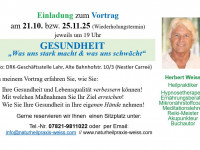 Vortrag "GESUNDHEIT" 