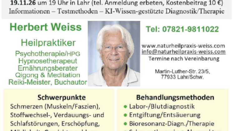 Vortrag "Deine Gesundheit ... ist kein Zufall!"