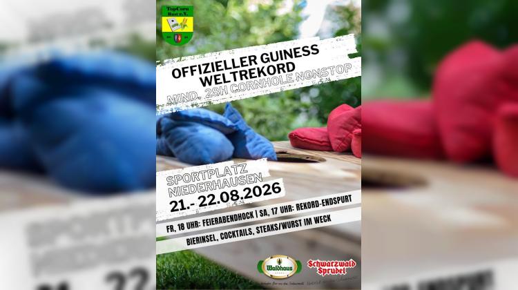 28 Stunden nonstop: Vier Ruster wollen den Cornhole-Weltrekord