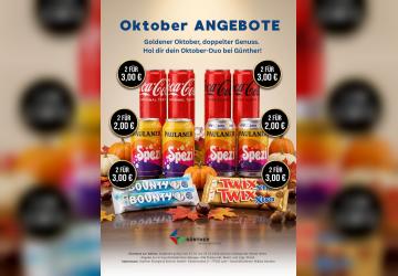 Oktober-Duo bei G&uuml;nther: Cola, Spezi und Schokoriegel im Doppelpack