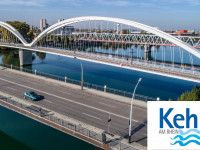 Die blaue Stadtmarke von Kehl hat ihren Vorl&auml;ufer als &bdquo;Die gr&uuml;ne Stadt am Rhein&ldquo;