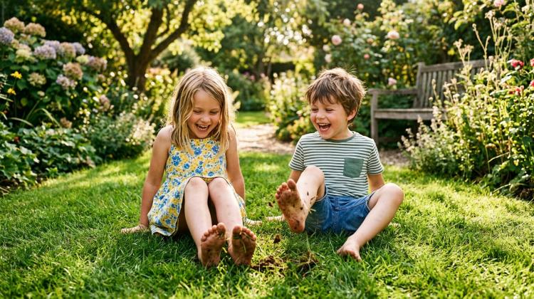 Kinder und Erdung: warum Kinder sich instinktiv erden