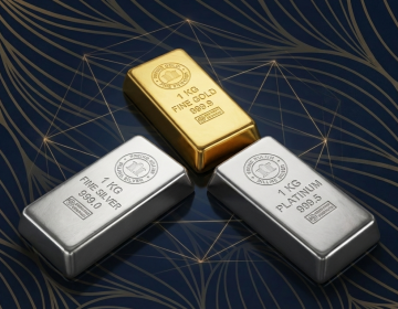 Verm&ouml;gensstreuung mit Gold, Silber und Platin